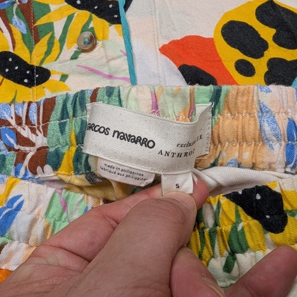 Marcus Navarro Anthropologie Pajamas Womens S Jungle Safari Tropical Sleep Set - Picture 4 of 11
